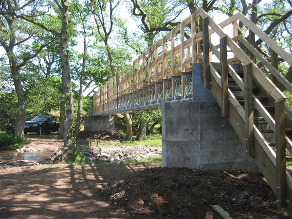 Metal and Wood footbridge