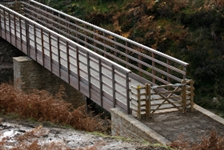 Pedestrian Wooden Footbridge